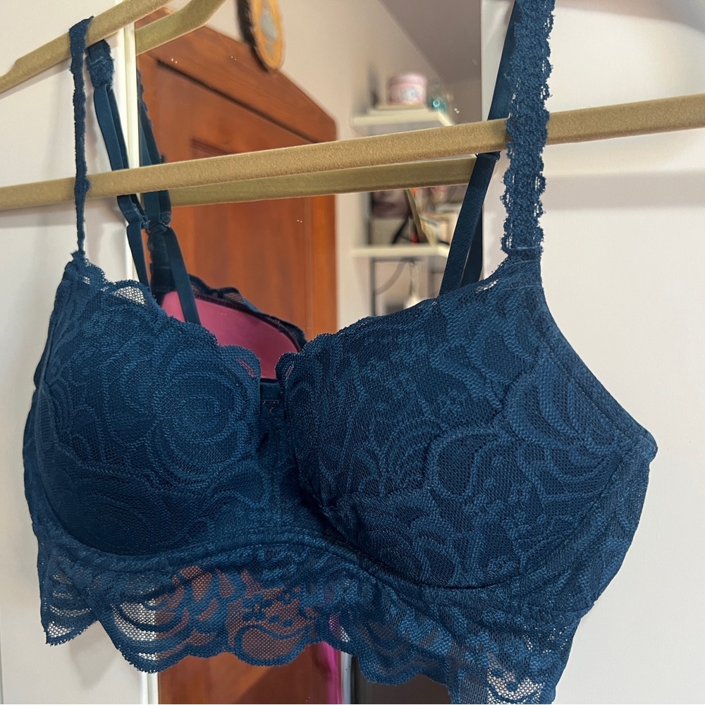 Victoria's Secret Deep Blue Lace Bra